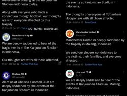 Klub Sepak Bola Dunia Ucapkan Belasungkawa untuk Korban Tragedi Kanjuruhan