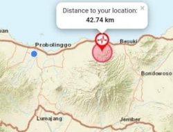 Guncangan Gempa Probolinggo 4,1 Magnitudo Dirasakan Sejumlah Kecamatan, Ada yang Dengar Bunyi seperti Bom