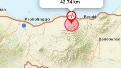 Guncangan gempa Probolinggo. (Foto: dok BMKG/Tugu Jatim)