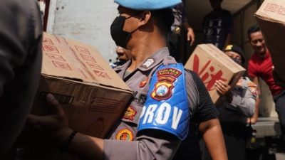 Bantu Warga Cianjur, Polres Madiun Kota Kirim Paket Bantuan