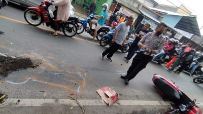 Kecelakaan salip truk.(Foto: Satlantas Polresta Malang Kota/Tugu Jatim)