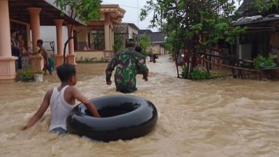 Luapan banjir Tuban. (Foto: dok warga/Tugu Jatim)