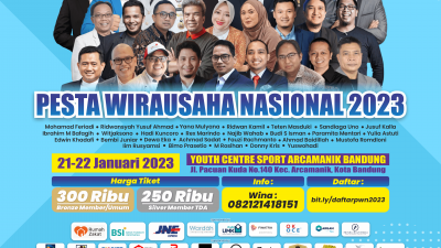 Peringatan HUT Ke-17, Komunitas TDA Gelar Pesta Wirausaha Nasional 2023 di Bandung