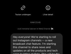 Mark Zuckerberg Resmi Rilis Broadcast Channel, Fitur Baru Instagram Mirip Telegram