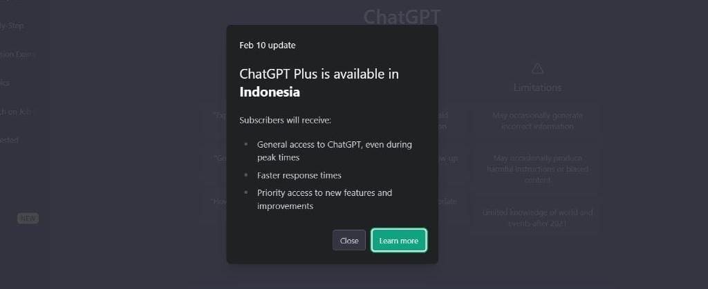 Aplikasi ChatGPT.