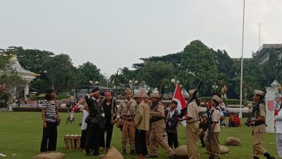 Front Kolosal Soerabaja Tampilkan Cerita Kompi Matosin di Tugu Pahlawan