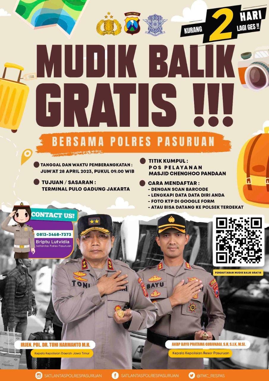 Mudik balik gratis.