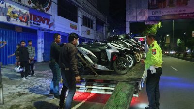 76 Kendaraan Terjaring Patroli Balap Liar dan Knalpot Brong di Malang