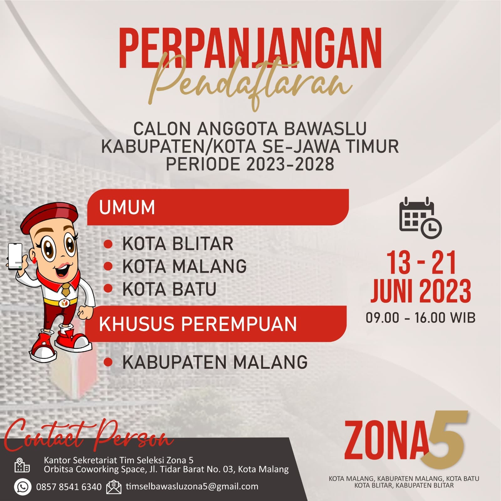 Calon Anggota Bawaslu Zona 5 Jatim.