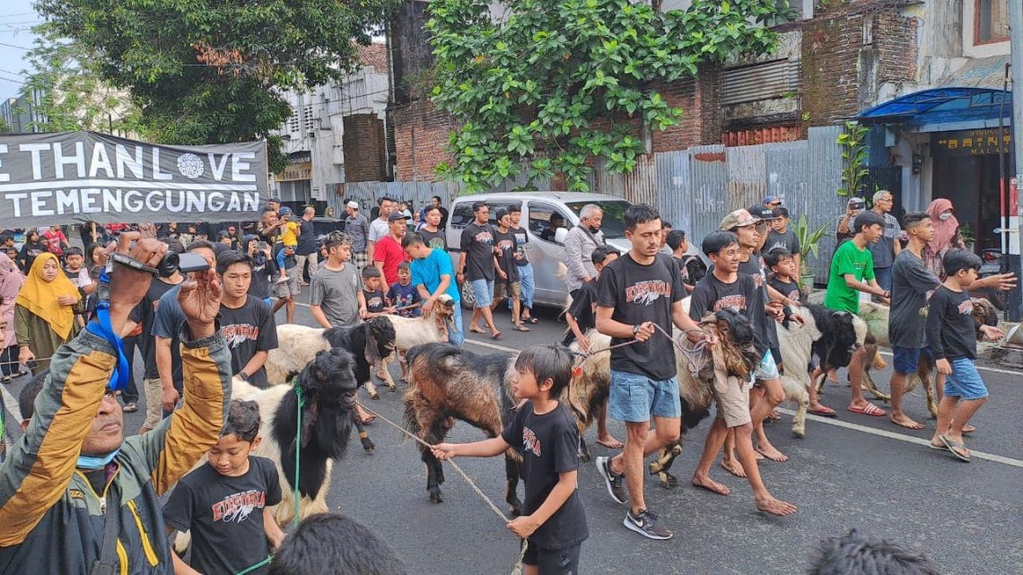 Unik! Tradisi Arak Hewan Kurban di Kampung Temenggungan Kota Malang sebelum Disembelih 1 Kampung Temenggungan.