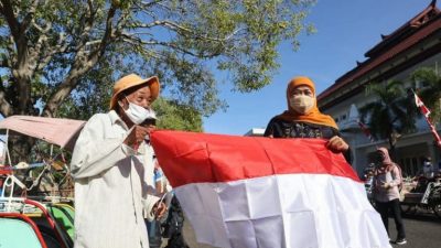 Bendera merah putih.