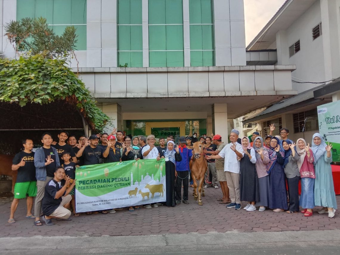 Semangat Berbagi, Pegadaian Kanwil XII Surabaya Kurban 92 Ekor Sapi Momen Iduladha 1444 H 1 Pegadaian Kanwil XII Surabaya.