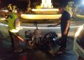 Terbentur Truk, Sepeda Motor di Tuban Terbakar Habis