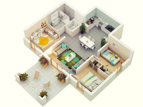 Tips rumah sederhana dengan 3 kamar.