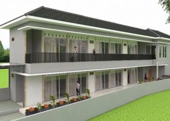 desain Rumah Kost 2 Lantai Lahan Sempit.