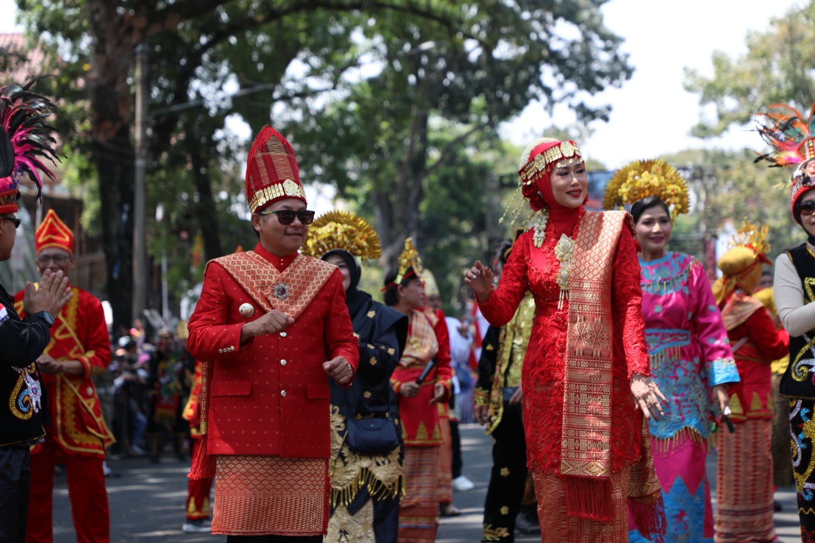 Pawai budaya di Kota Malang.