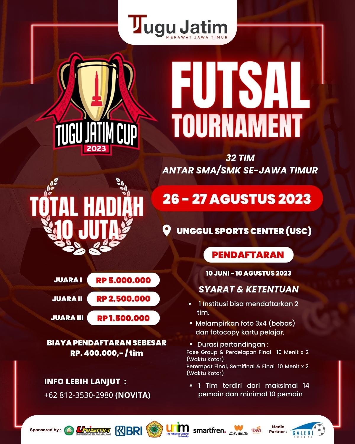 Rektor Unim Mojokerto Dukung Futsal Tournament Tugu Jatim Cup 2023 2 WhatsApp Image 2023 08 03 at 15.42.26