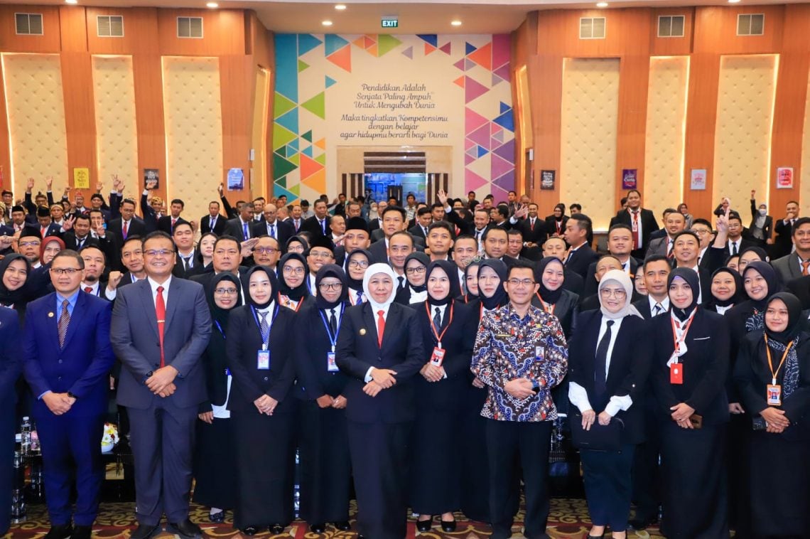 Acara pelatihan kepemimpinan nasional tingkat II dan pelatihan kepemimpinan pengawas. Foto: Kominfo Jatim