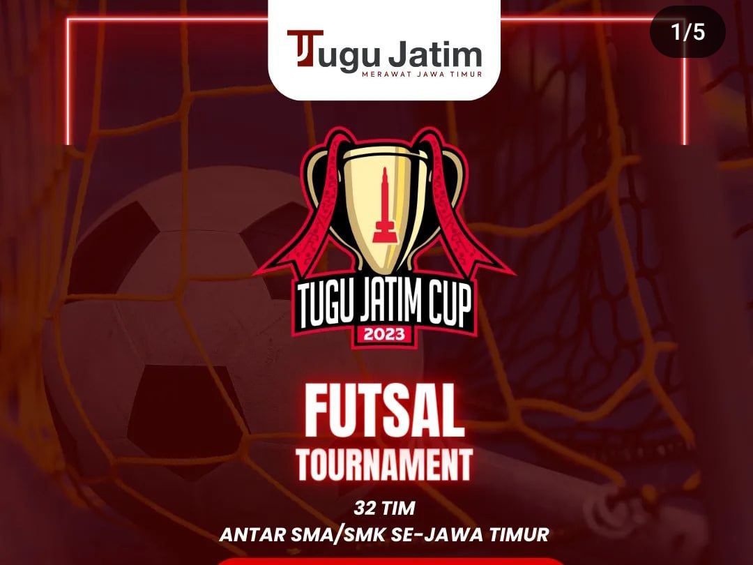 32 Tim Penuhi Kuota Futsal Tournament Tugu Jatim Cup 2023 1 Poster Tugu Jatim Cup 2023. Foto: dok Tugu Jatim