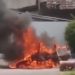 Motor terbakar.
