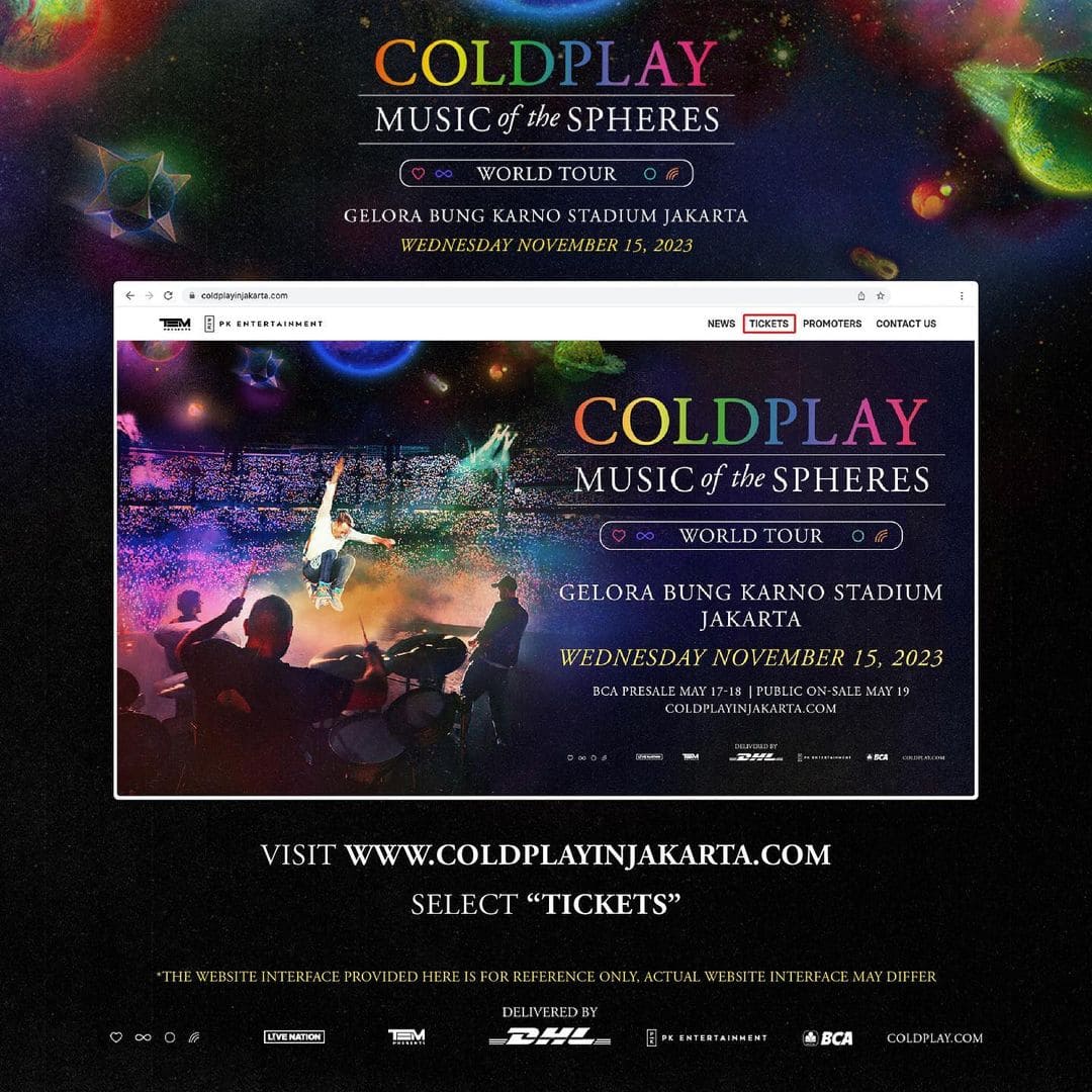 Konser Coldplay di Jakarta.
