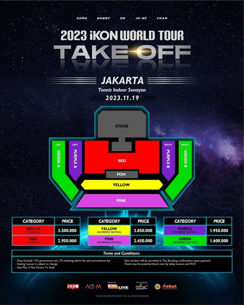 Konser iKon di Jakarta 2023.