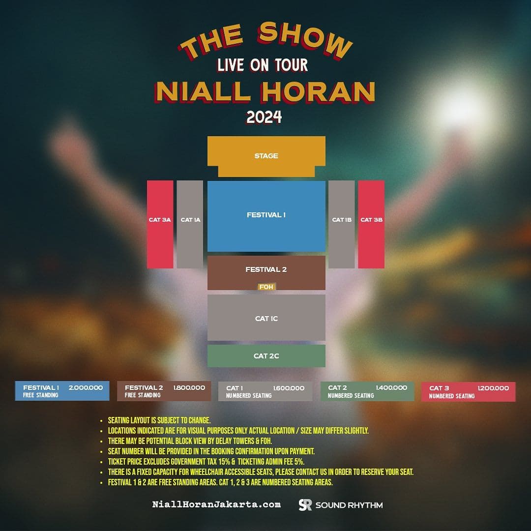 Konser Niall Horan di Jakarta 2024.