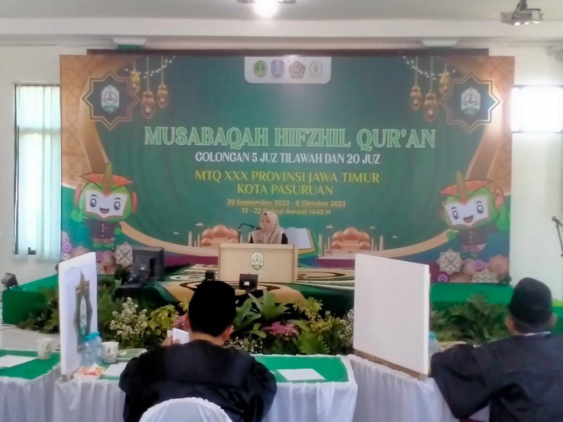 Salah satu kafilah asal Kabupaten Mojokerto mengikuti MTQ XXX Jatim. Foto: Kemenag Mojokerto