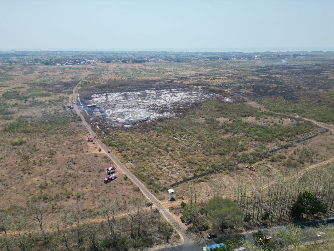 Kebakaran kilang minyak Tuban. Foto: dok Pertamina GRR Tuban