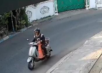 Pemotor Bawa Kabur Traffic Cone Milik Laboratorium Prima Gemilang Pasuruan