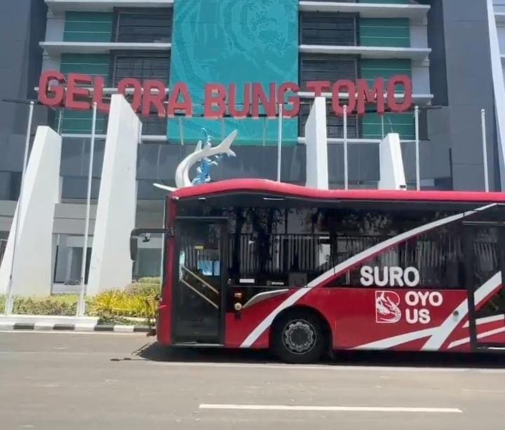 Pertandingan Liga, Pemkot Surabaya Bakal Integrasikan Shuttle Bus ke Stadion GBT 1 Shuttle bus.