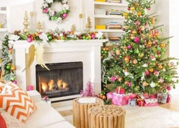 Dekorasi natal rumah minimalis.