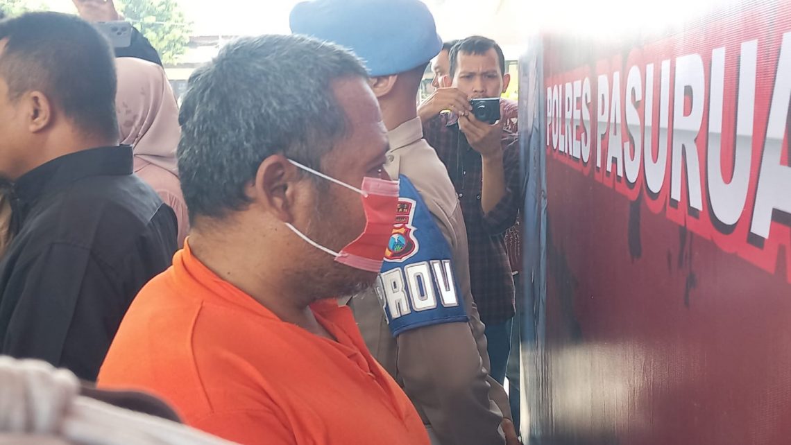 Khoiri, tersangka pembunuhan menantunya di Pasuruan. Foto: Mahfud/Tugu Jatim