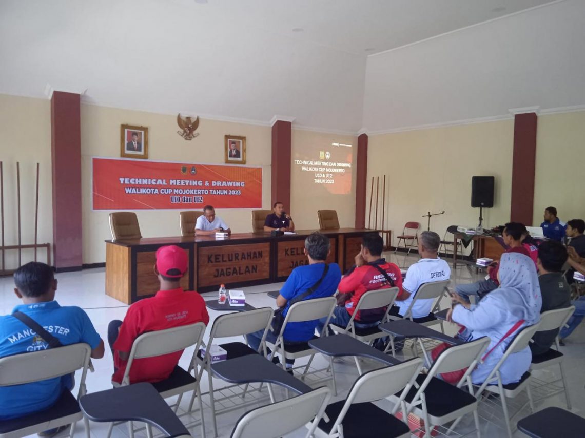 Hasil Drawing Piala Wali Kota Mojokerto 2023 1 Technical meeting Piala Wali Kota Mojokerto 2023. Foto: Askot Mojokerto