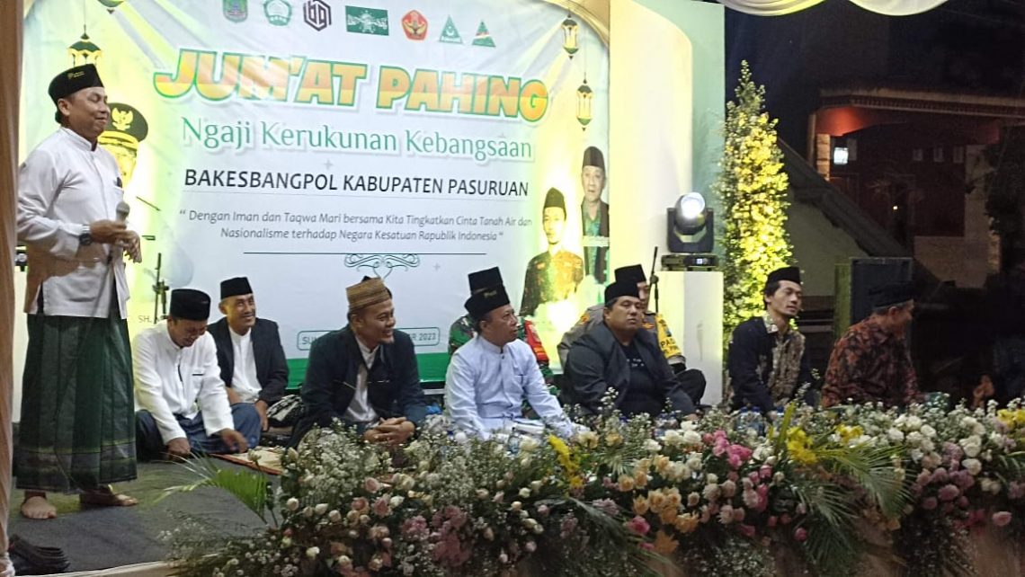 Suasana Ngaji Kerukunan Bangsa yang diinisiasi Bakesbangpol Kabupaten Pasuruan di Desa Sumbersuko, Kecamatan Purwosari. Foto: Laoh Mahfud/Tugu Jatim