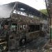 Bus Double Decker PO Karina Jurusan Madura-Jakarta Hangus Terbakar di Pamekasan