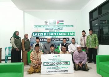 Kesan Langitan Tuban Salurkan Bantuan Rp300 Juta Untuk Palestina