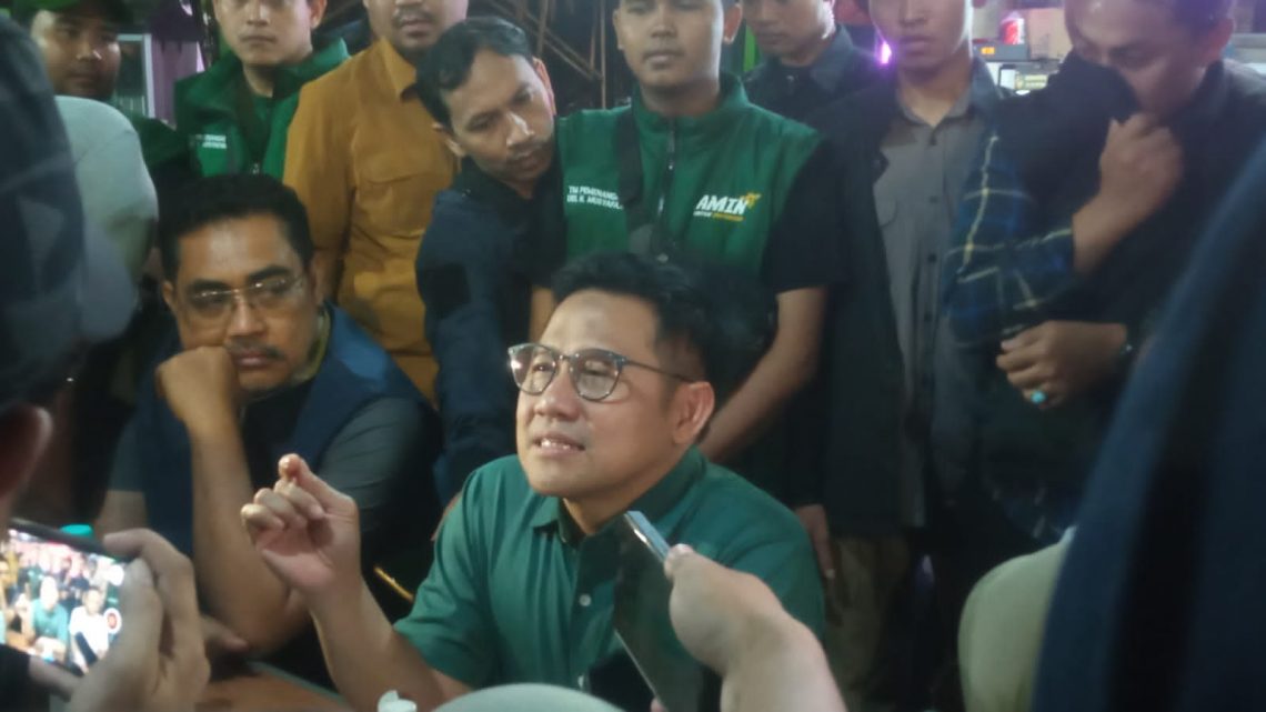 Cawapres RI, Muhaimin Iskandar berkunjung ke Surabaya, pada Selasa (29/11/2023) malam. Foto: Aini for Tugu Jatim