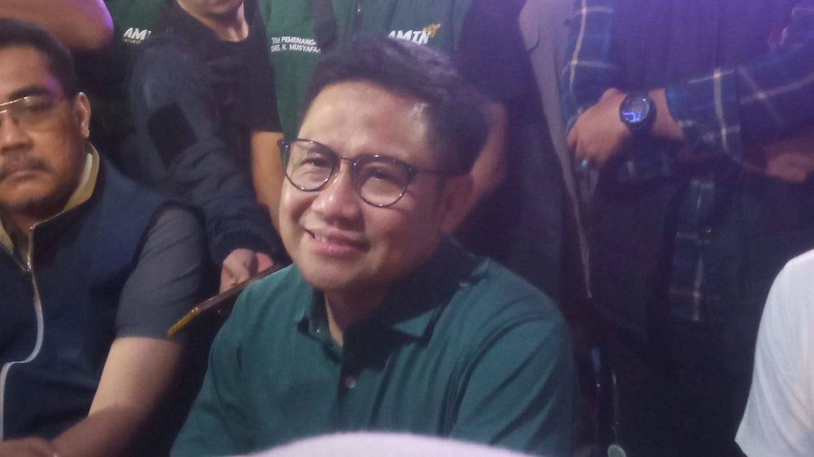 Cak Imin memulai kampanyenya di Surabaya, pada Selasa (28/11/2023) malam. Foto: Aini for Tugu Jatim