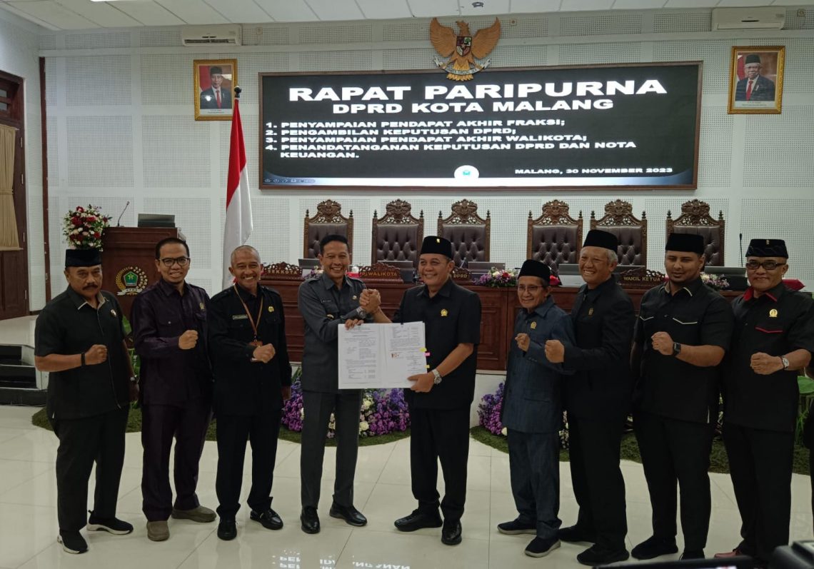 Sejahterakan Masyarakat, 6 Fraksi DPRD Kota Malang Setujui Ranperda APBD 2024 1 DPRD Kota Malang.