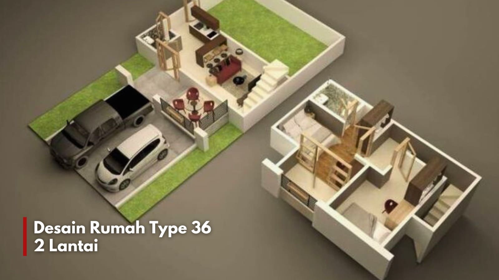 Rekomendasi desain rumah type 36 agar terlihat luas.