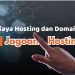 biaya hosting dan domain.