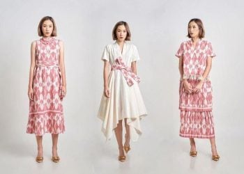 Model baju tenun wanita terbaru.