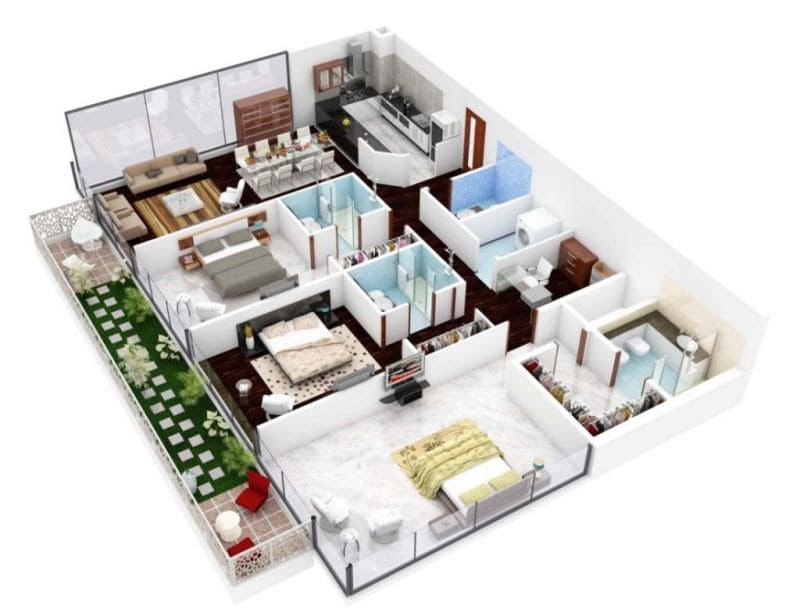 Contoh Denah Terbaru 2024: Bikin Betah 10 Desain Rumah Minimalis 3 Kamar yang Luas 7 Ide desain rumah minimalis 3 kamar 2024.