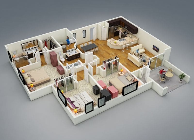 Contoh Denah Terbaru 2024: Bikin Betah 10 Desain Rumah Minimalis 3 Kamar yang Luas 11 Desain rumah minimalis untuk 3 kamar terbaru 2024.