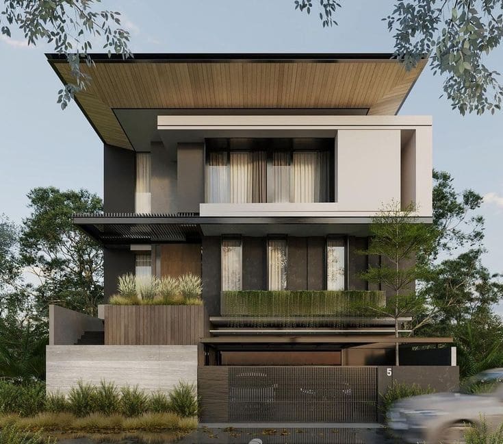 Rekomendasi desain rumah 2 lantai minimalis modern elegan.