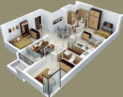 Contoh Denah Terbaru 2024: Bikin Betah 10 Desain Rumah Minimalis 3 Kamar yang Luas 9 Desain rumah minimalis untuk 3 kamar.