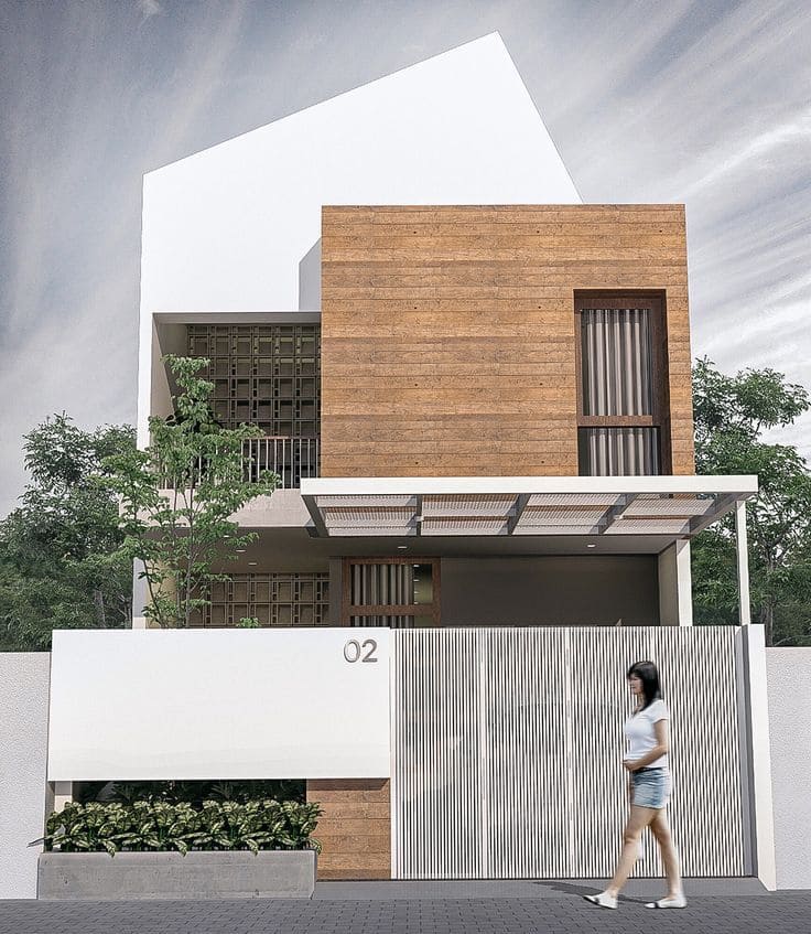 desain rumah minimalis 2 lantai sederhana terbaru.