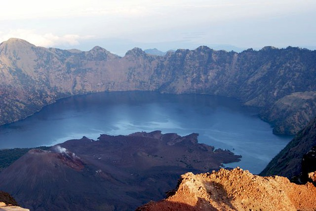 The crater rim of Mount Rinjani 