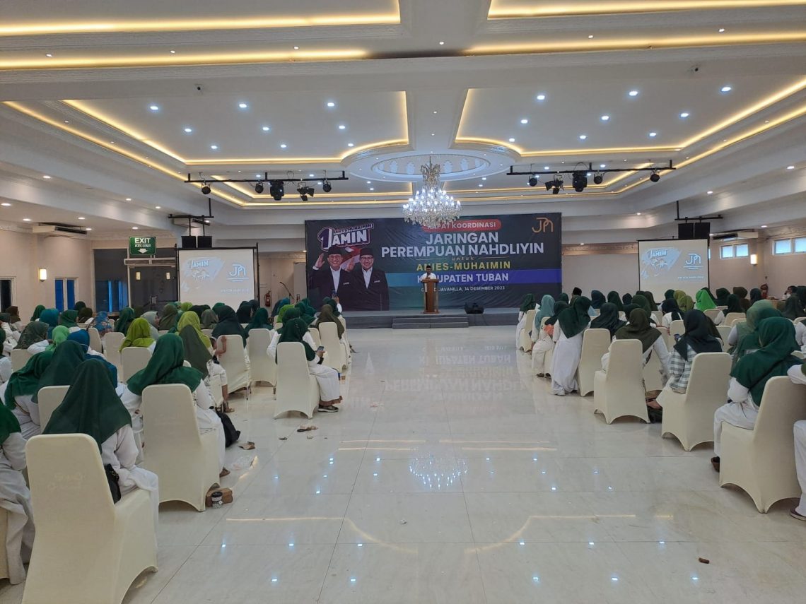 Relawan Jaringan Perempuan Nahdliyin di Tuban Siap Menangkan Duet AMIN 1 Perempuan Nahdliyin.